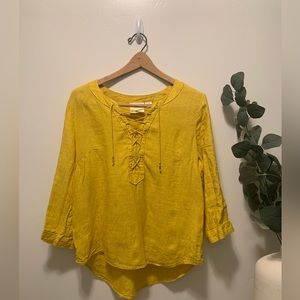 GORGEOUS Maeve by Anthropologie Linen Top